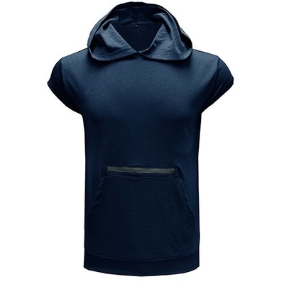 New Polyester Short Sleeve Sports Sweatshirts Men'S Pure Color For Sports