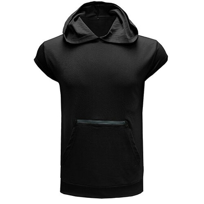 New Polyester Short Sleeve Sports Sweatshirts Men'S Pure Color For Sports
