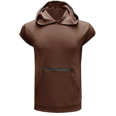 New Polyester Short Sleeve Sports Sweatshirts Men'S Pure Color For Sports