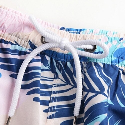 Summer Beach Print Polyester Shorts Quick Dry For Men Shipping By Sea