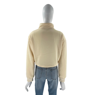 50% Cotton 50% Polyester Long Sleeve Sweatshirts French Terry Zip Up Hoodie