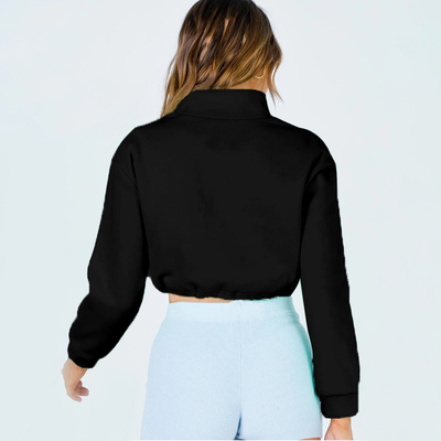 50% Cotton 50% Polyester Long Sleeve Sweatshirts French Terry Zip Up Hoodie