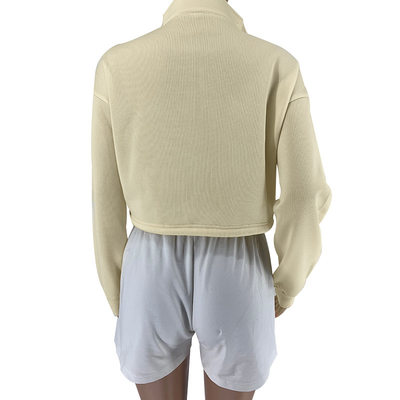 50% Cotton 50% Polyester Long Sleeve Sweatshirts French Terry Zip Up Hoodie