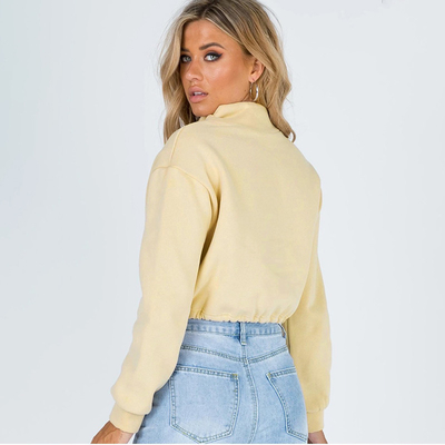 50% Cotton 50% Polyester Long Sleeve Sweatshirts French Terry Zip Up Hoodie