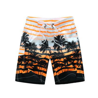 Plus Size Knitted Beach Surf Shorts Hawaiian Style Male Swimming Wear