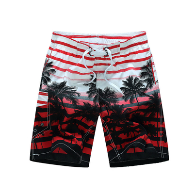 Plus Size Knitted Beach Surf Shorts Hawaiian Style Male Swimming Wear