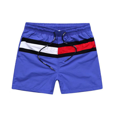 100% Nylon Striped Men Exercise Shorts Quick Dry Youth Fitness Shorts