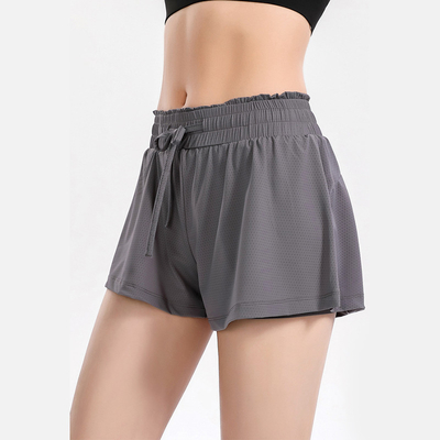 Hot Sale Custom Logo Woman High-waist Loose Shorts Women's Breathable Running Mesh Training Fitness Pants
