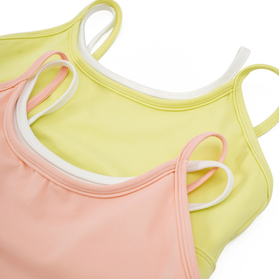 Elastic Closure Outdoor Ladies Sports Bras Yellow Pink Leisure Womens Workout Vest