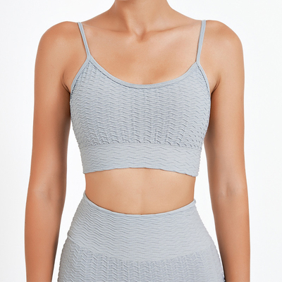 Fashionable Comfortable Ladies Sports Bras Gym Workout Seamless Ribbed Bralette