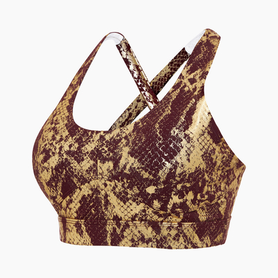 European American Colorful Women's Underwear O Neck String Back Sports Bra