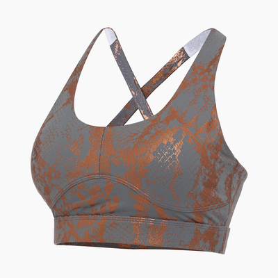 European American Colorful Women's Underwear O Neck String Back Sports Bra