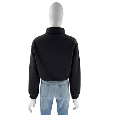 50% Cotton 50% Polyester Long Sleeve Sweatshirts French Terry Zip Up Hoodie