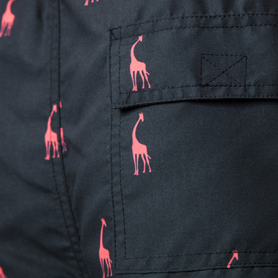 Bermuda Drawstring Beach Surf Shorts Printed Giraffe Graphic Sleep Pajama Shorts