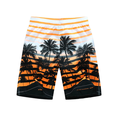Plus Size Knitted Beach Surf Shorts Hawaiian Style Male Swimming Wear