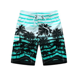 Plus Size Knitted Beach Surf Shorts Hawaiian Style Male Swimming Wear
