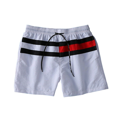 100% Nylon Striped Men Exercise Shorts Quick Dry Youth Fitness Shorts