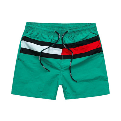 100% Nylon Striped Men Exercise Shorts Quick Dry Youth Fitness Shorts