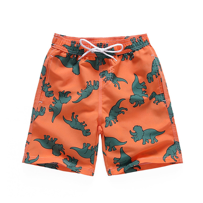 Printed Quick Dry Drawstring Child Beach Surf Shorts For Kids