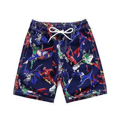 Printed Quick Dry Drawstring Child Beach Surf Shorts For Kids