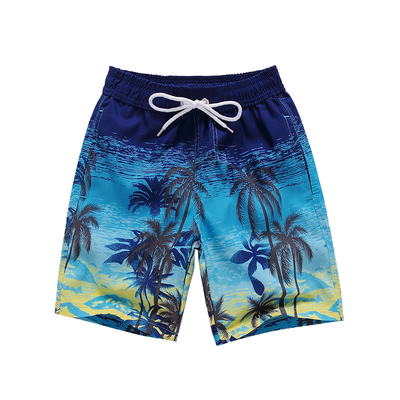 Printed Quick Dry Drawstring Child Beach Surf Shorts For Kids