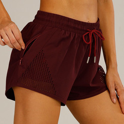 Summer women's  Exercise Shorts Youth Double-layer  Fitness Quick Dry  Pants