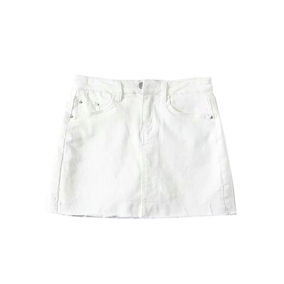 Women's Slim Flexible Mini Denim High Waisted Skirts With Built In Shorts