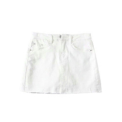 Women's Slim Flexible Mini Denim High Waisted Skirts With Built In Shorts