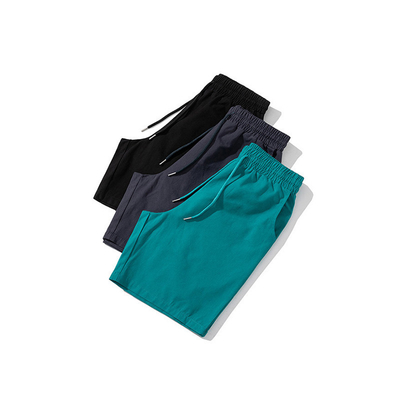 Adults Basic Editions Men's Elastic Waistband Shorts Soft 100% Cotton Swim Shorts