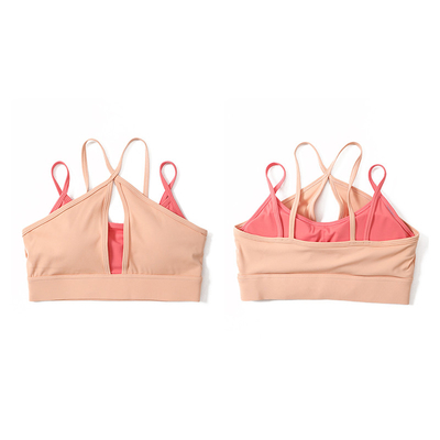 Custom Women's Sexy Yoga Tops Double Shoulder Strap Sports Bra