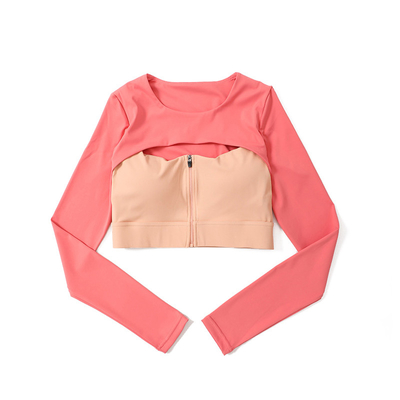 Custom Cinnamon Pink Ladies Sports Bras Adults Yoga Track Suit