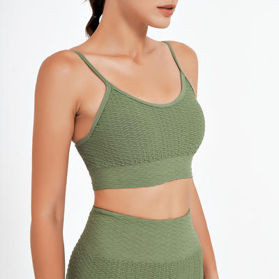 Fashionable Comfortable Ladies Sports Bras Gym Workout Seamless Ribbed Bralette