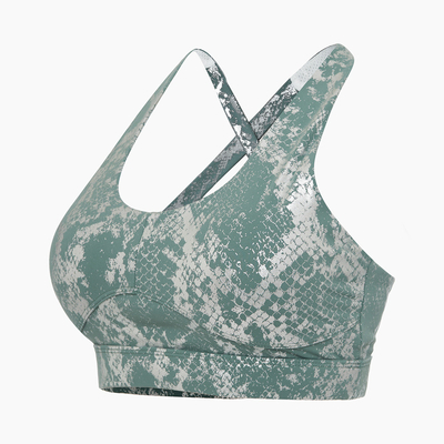 European American Colorful Women's Underwear O Neck String Back Sports Bra