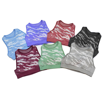 OEM ODM Spandex Ladies Sports Bras Army Camo Women's Racer Back Tank
